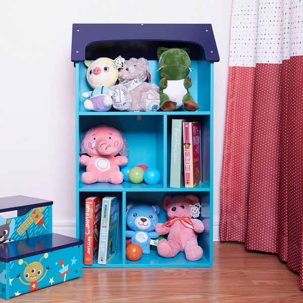Продукт Ginger home UNIVERSE Къщичка - Детска Дървена Етажерка, Секция за Съхранение на Играчки и Книжки, Библиотека - 0 - BG Hlapeta